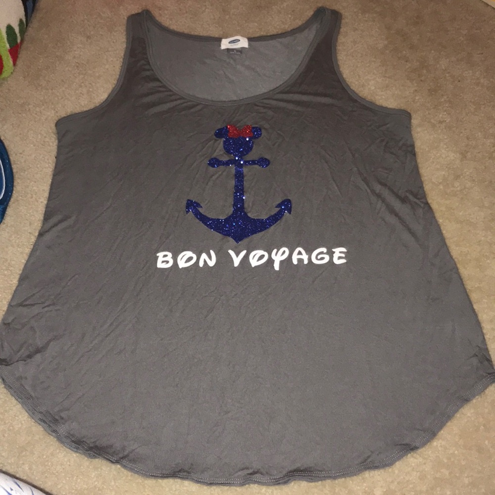 Disney Cruise Bon Voyage Old Navy Luxe Tank L